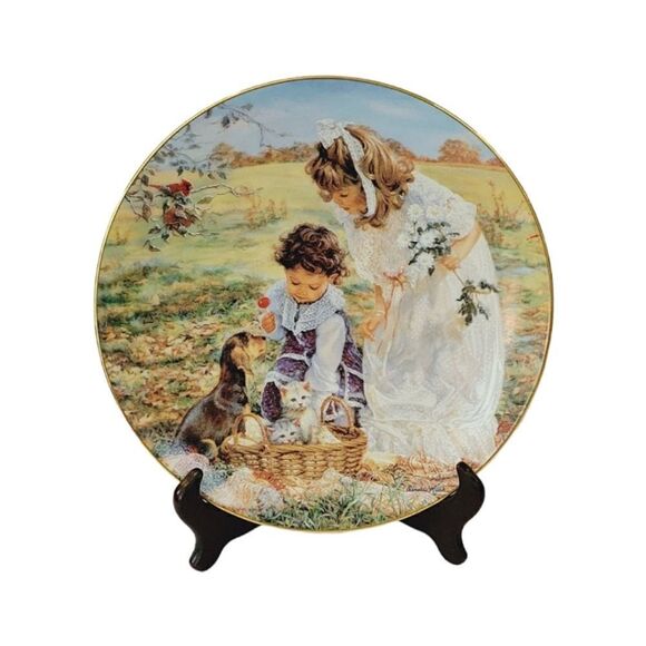 Vintage Reco "Delightful Bundles" By Sandra Kuch Porcelain Collectors Plate 1992 - Picture 1 of 10